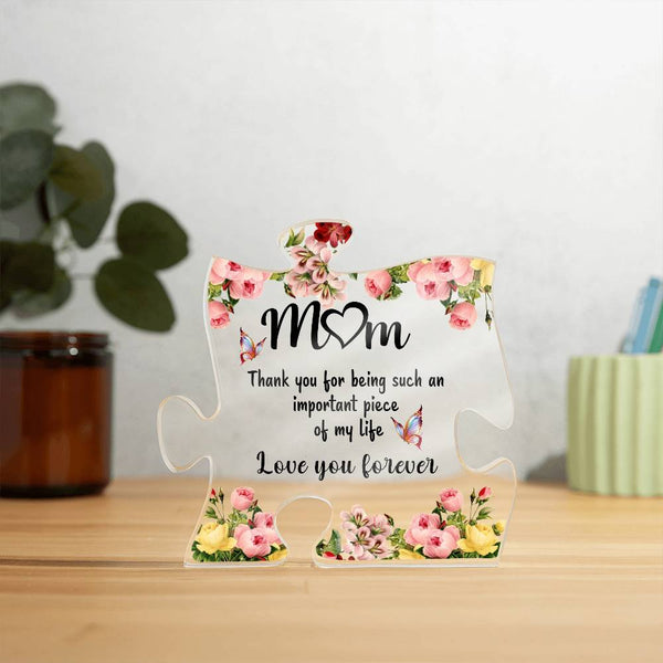 To My Mom | Printed Acrylic Puzzle Plaque