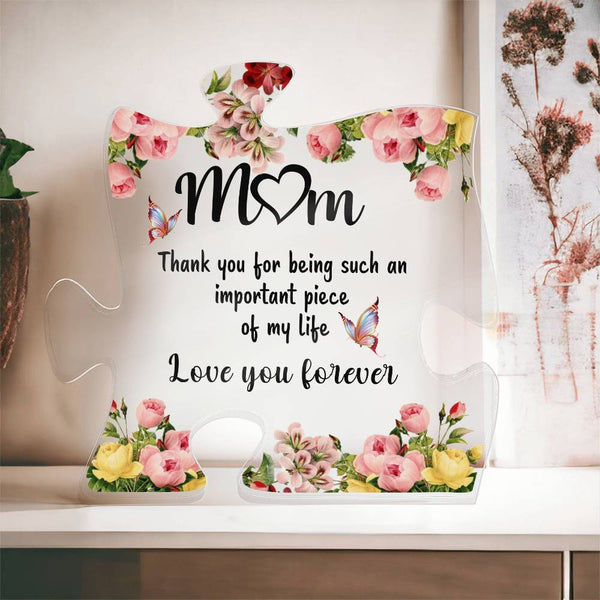 To My Mom | Printed Acrylic Puzzle Plaque